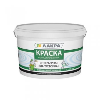 Краска ВД интерьерная Влагостойкая повышенной белизны Лакра 14 кг в Екатеринбурге - xn----ttbein.xn--p1ai