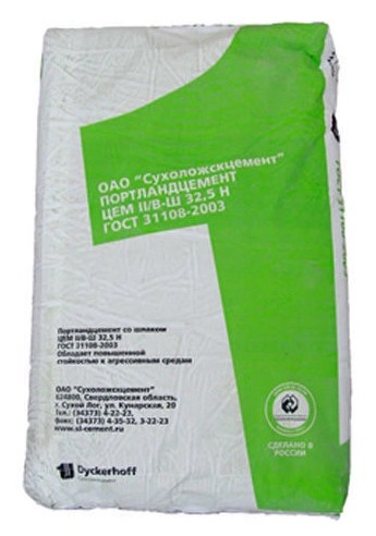 Цемент ПЦ-400 (Сухой Лог) В-Ш-32,5Б (50кг) в Екатеринбурге - xn----ttbein.xn--p1ai